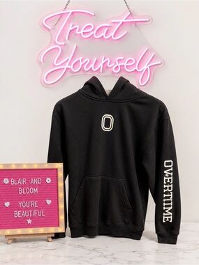 OVERTIME Boys Black Hoodie Youth Large - MSRP 65$